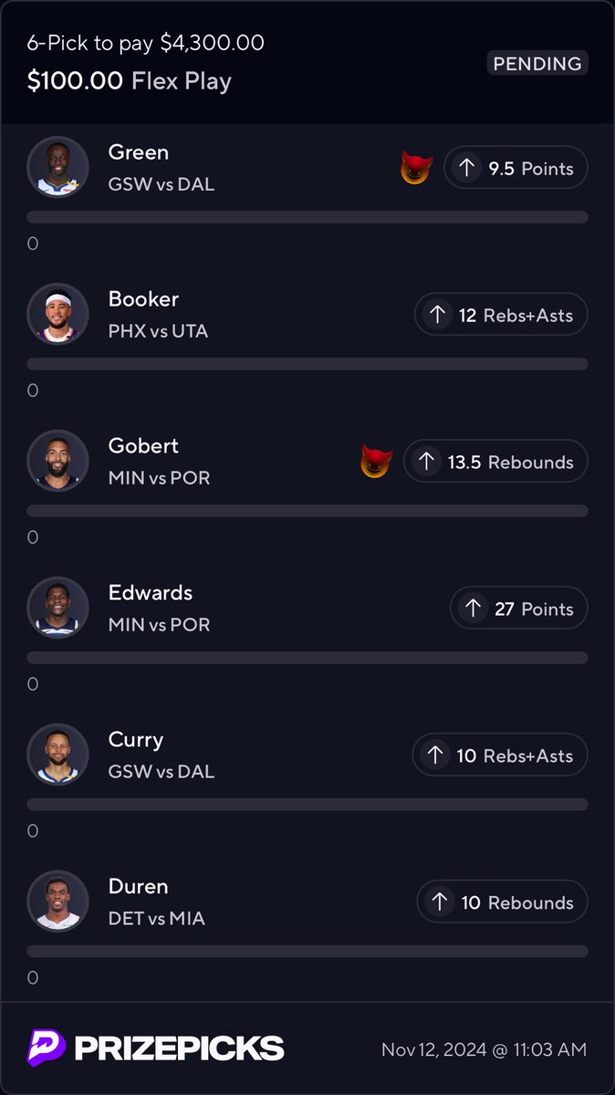 43x Twitter Demon 6 Man slip😈👀👨🏽‍🍳🔥

If this hits I’ll give out $100 to 3 people who likes and retweets this 🥂🤝🏽 Must be following <a href="/TheChefKayy/">The Chef 👨🏽‍🍳</a> to be entered 💯

Please read the notice below ⬇️

-only risk what you can afford to lose 
-if you LIKE the DEMONS you’ll LOVE the