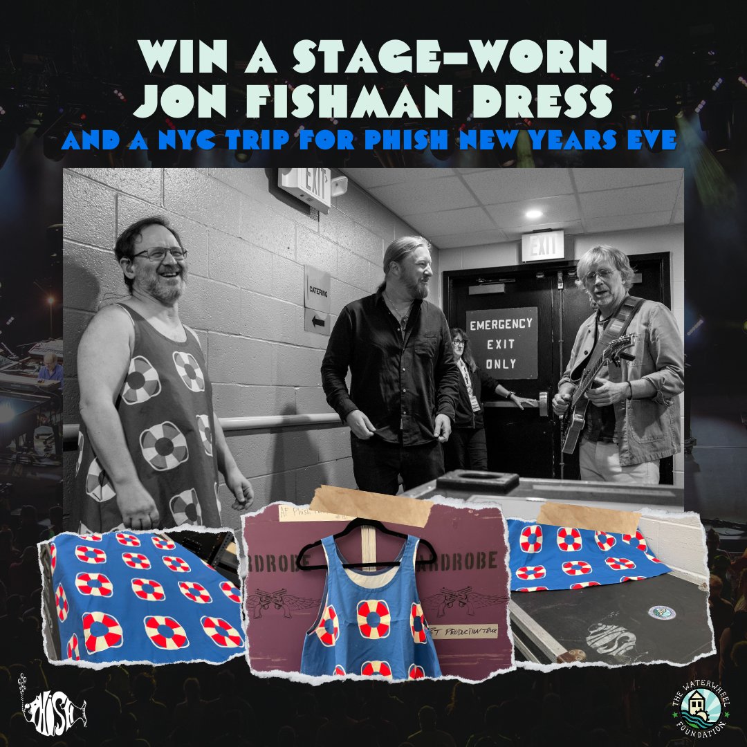 Help <a href="/waterwheelphish/">WaterWheelFoundation</a> support local organizations focused on hurricane and flood recovery in Vermont and southeast states and you could win an autographed &amp; stage-worn Fishman dress (from Phish's August flood recovery shows last year at SPAC) and a trip to NYC for Phish's New