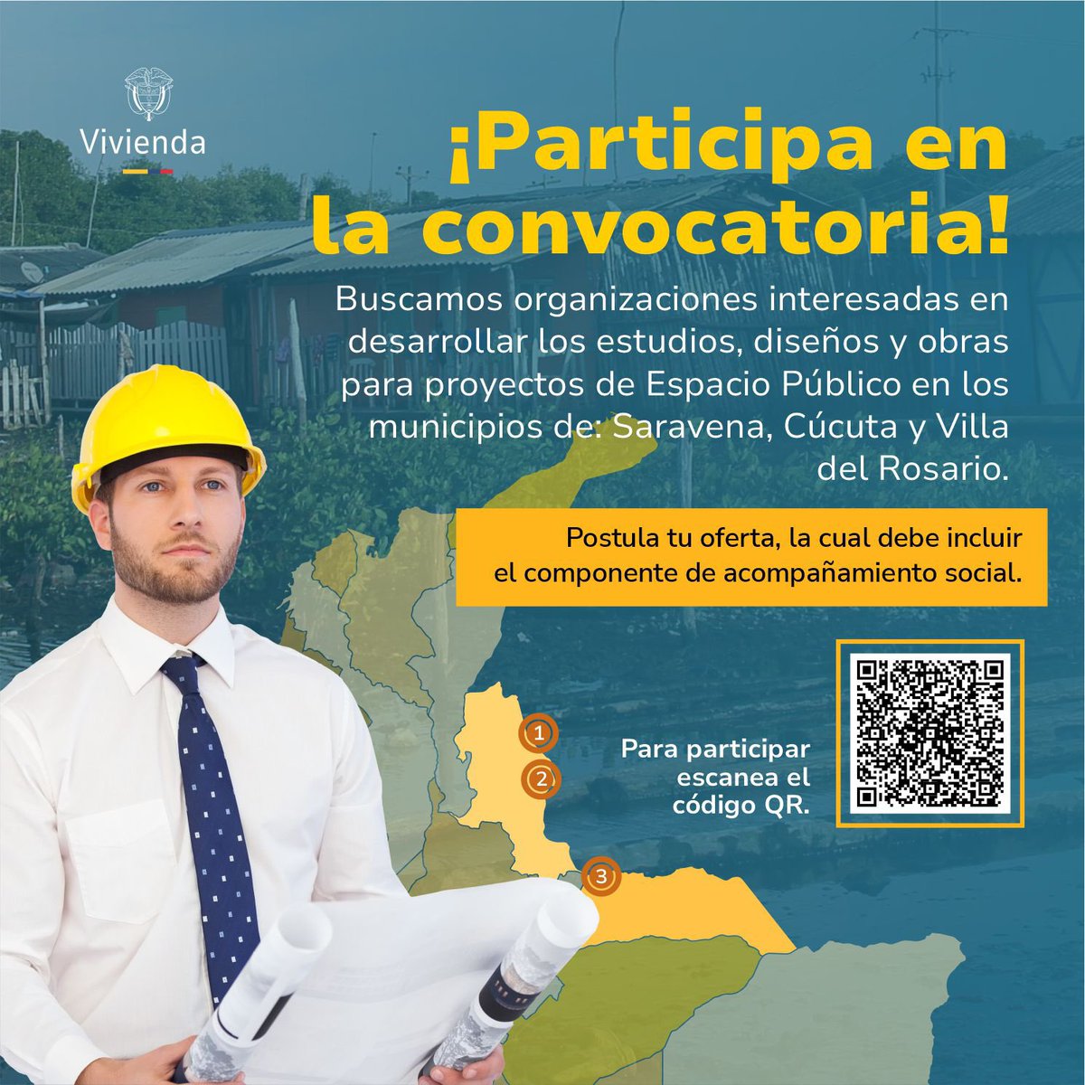 ¡Participa! 🙋🏻‍♂️ Convocatoria abierta para mejorar el espacio público en Saravena, Cúcuta y Villa del Rosario. Buscamos aliados para estudios, diseños y obras que fortalezcan #NuestroHábitatBiodiverso. Detalles👉 fiducentral.com/articulo/fidei…