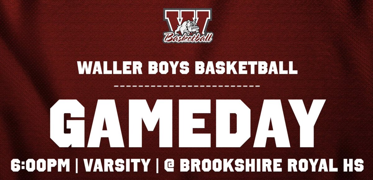 wallerhshoops's tweet photo. Bulldogs vs Royal HS (Varsity Only)
📍Brookshire Royal HS 
@ 6:00PM https://t.co/xsXBVYrh8x