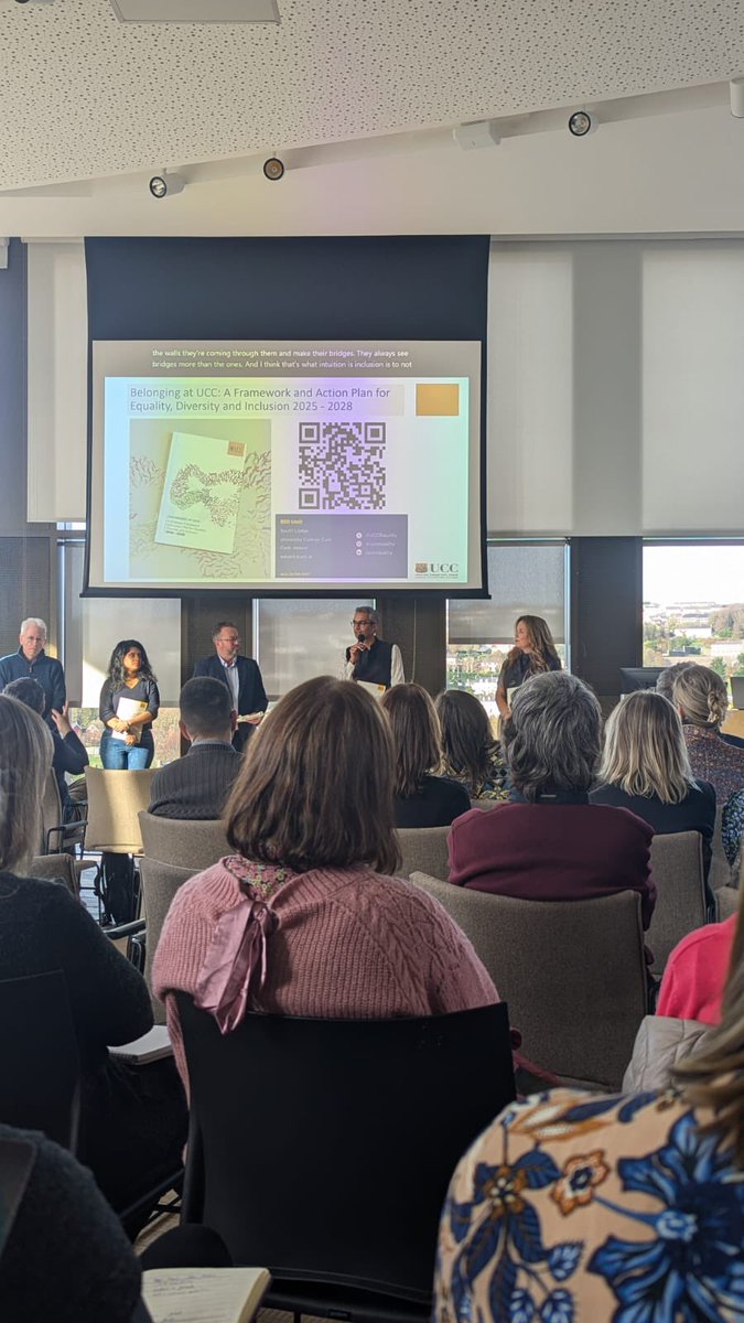 Great to be representing <a href="/UCC_REN_Staff/">UCC Race Equality Network</a> at the launch of our UCC EDI Action Plan 2025-28. Congrats to <a href="/Avril_Hutch/">Dr Avril Hutch</a> and team <a href="/UCCEquality/">UCCEquality</a>. Echo our <a href="/UCC/">UCC Ireland</a> President <a href="/johbees/">John O'Halloran</a> words, ‘Diversity begets stability’.