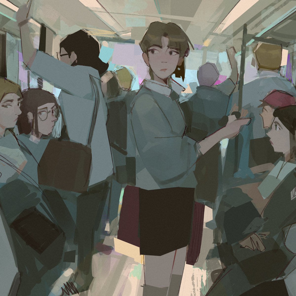 Painting tip:

Don’t saturate your whole painting when you want to add color.

Use warm and cool greys - then saturate in key areas!