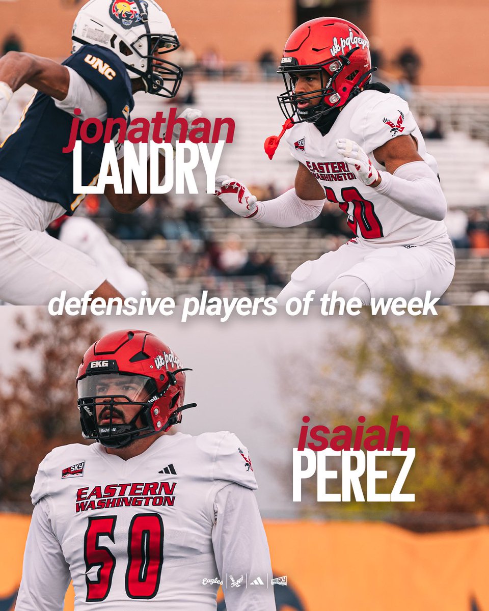 EWUFootball's tweet photo. Your week 11 Eagle Team &amp; Players of the Week! 🦅

#GoEags #EKG https://t.co/5KjbPJaa5T