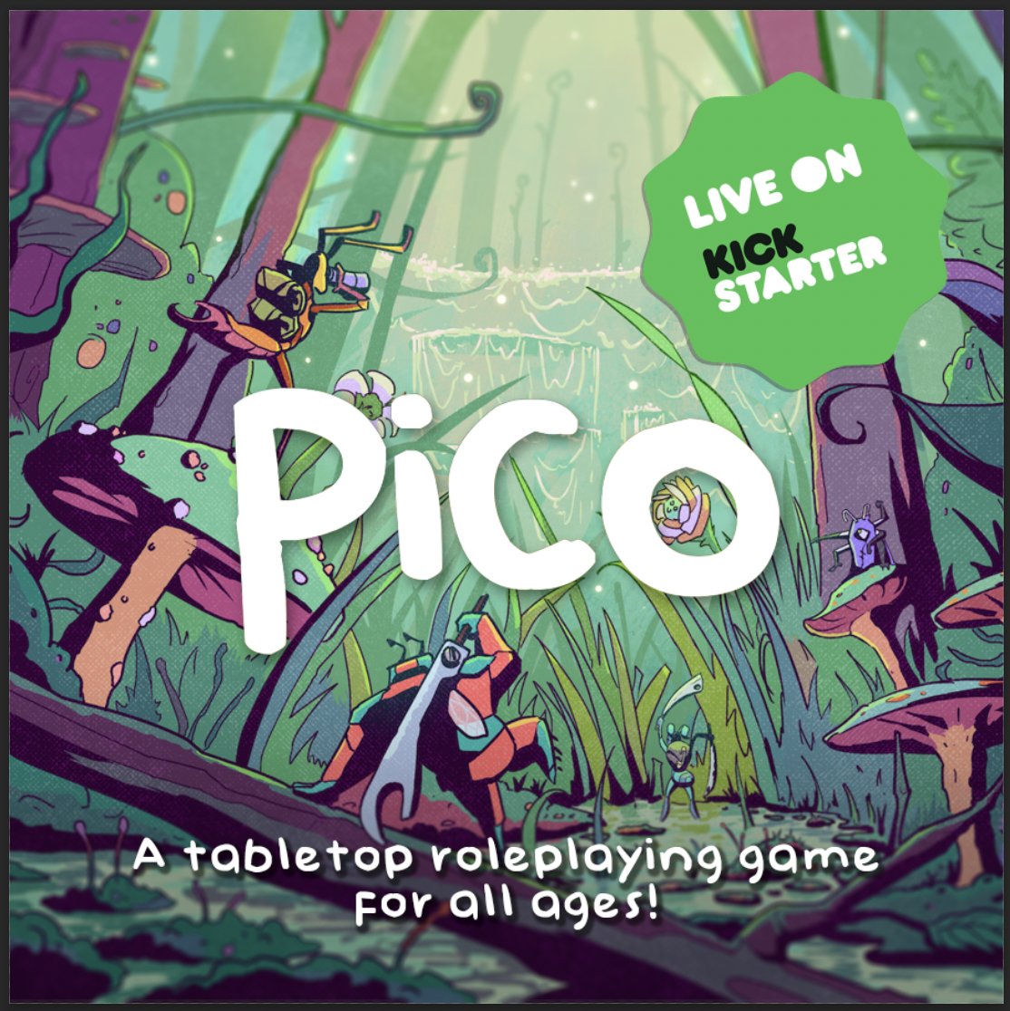 Mythworks (@mythworkshq) on Twitter photo #picottrpg is now LIVE on Kickstarter! 🐛 Have you ever wanted to be a small bug in a big world? Now's your chance!
Don't miss your next great adventure from Wildsea creator <a href="/isaacs_felix/">Felix Isaacs is finishing up PICO!</a> 🚢
Who's excited? 😆
kickstarter.com/projects/mythw… #picottrpg is now LIVE on Kickstarter! 🐛 Have you ever wanted to be a small bug in a big world? Now's your chance!
Don't miss your next great adventure from Wildsea creator <a href="/isaacs_felix/">Felix Isaacs is finishing up PICO!</a> 🚢
Who's excited? 😆
kickstarter.com/projects/mythw…