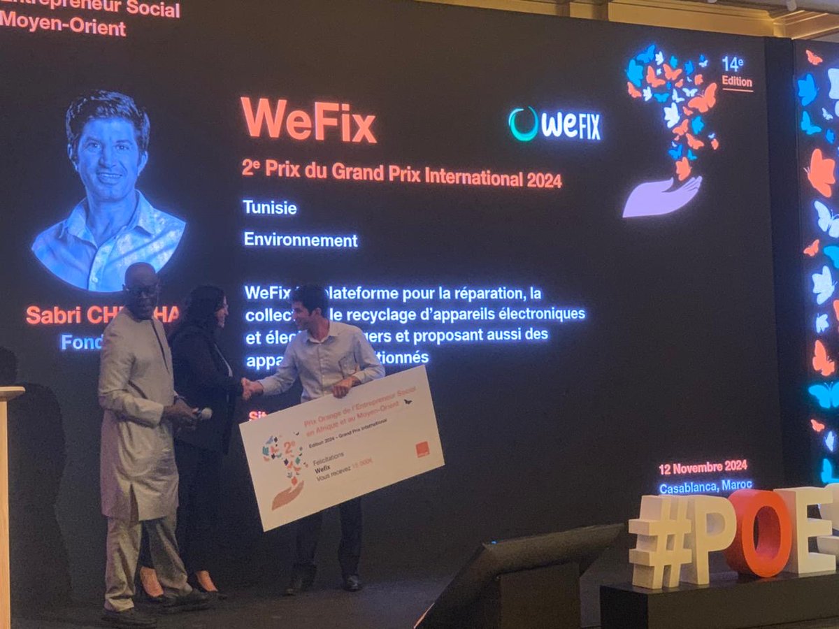 Thierry Millet (@millet_thierry) on Twitter photo Bravo Sabri Cheriha pour cette distinction remarquable au POESAM 2024. Impatients de développer nos projets avec WeFix! <a href="/adel_akrout/">Adel Akrout</a> <a href="/OrangeTN/">Orange Tunisie</a> <a href="/orangeafrica/">Orange Africa & Middle East</a> <a href="/ADJILANI/">Abdelaziz DJILANI</a> Bravo Sabri Cheriha pour cette distinction remarquable au POESAM 2024. Impatients de développer nos projets avec WeFix! <a href="/adel_akrout/">Adel Akrout</a> <a href="/OrangeTN/">Orange Tunisie</a> <a href="/orangeafrica/">Orange Africa & Middle East</a> <a href="/ADJILANI/">Abdelaziz DJILANI</a>