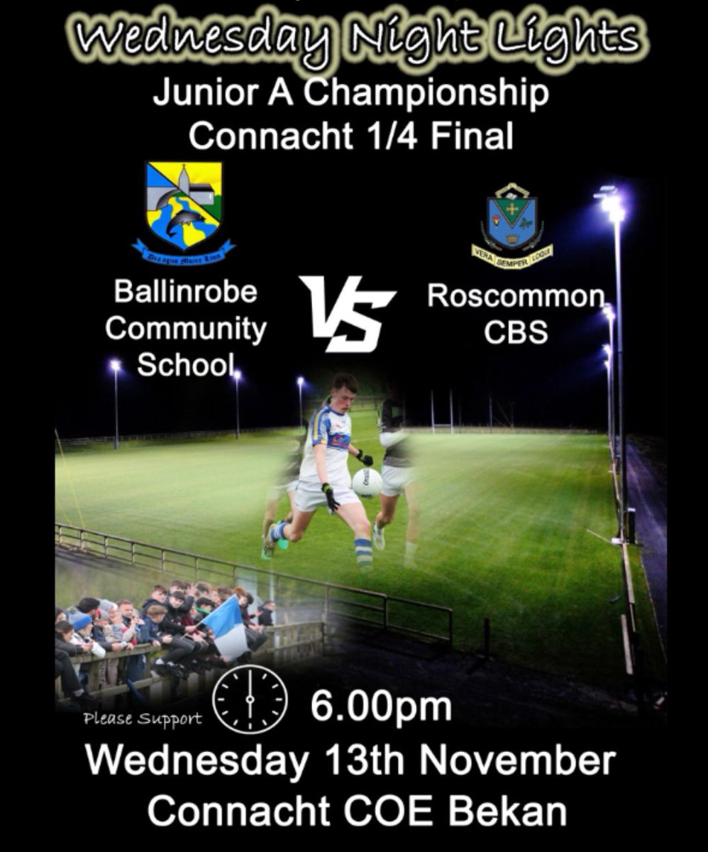 Spread the word, Bring the noise 
Connacht GAA Bekan 6pm tomorrow
 🟦⬜️