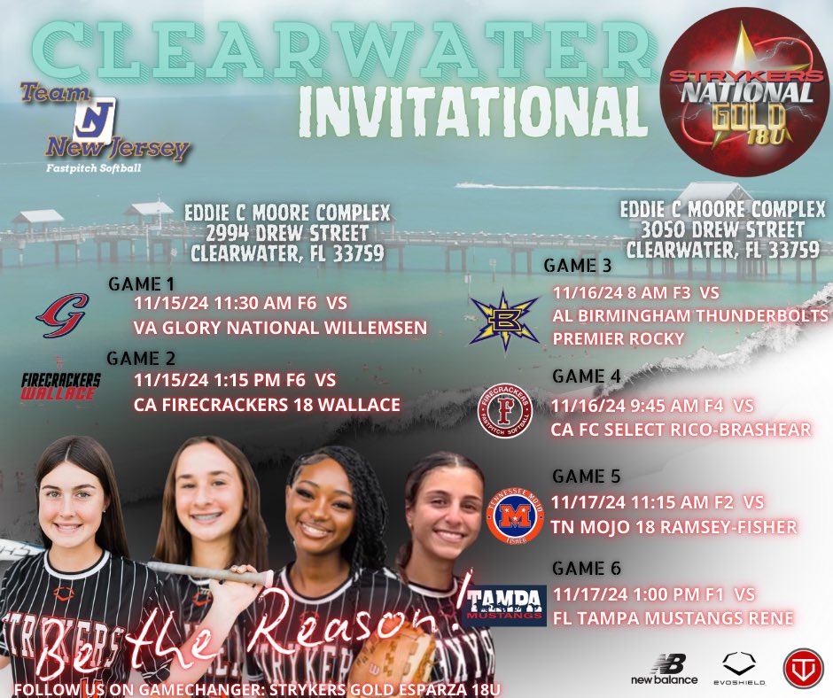 Clearwater FL Check Out our 18u National Gold Schedule 👇🏻🚨🚂.