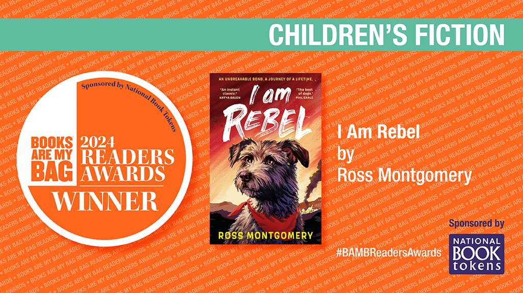 We are delighted to share that I Am Rebel is the winner of the 2024 <a href="/booksaremybag/">Books Are My Bag</a> Readers Award for Children’s Fiction! We could not be more proud of our Rebel 🐶❤️congratulations <a href="/mossmontmomery/">Ross Montgomery</a>! #BAMBReadersAwards