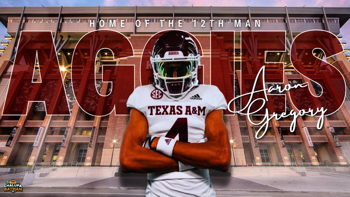 ChalupaBatmaan's tweet photo. @AggieFootball commit 2026 4⭐️WR Aaron Gregory #GigEm #RawFam #Aggies https://t.co/fErA5IVMeh