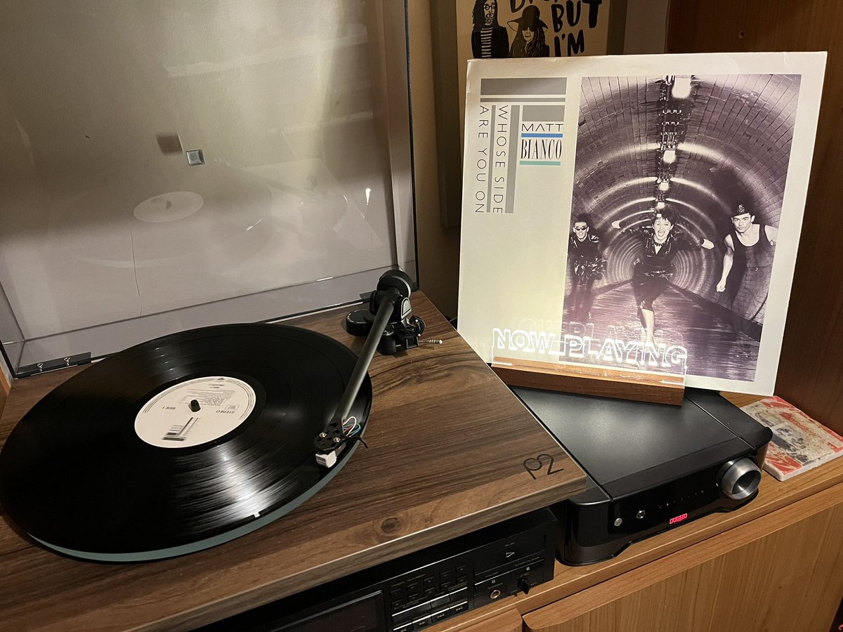 Not played this for 30+ years so now playing is Matt Bianco with ‘Whose Side Are You On’. A delightful 80s Latin influenced pop album. Very enjoyable. 
<a href="/Notoldjustexpe1/">🖤 Notoldjustexperienced</a> 
<a href="/MIKEYWMS/">Michael Williams (Mikey)</a> 
<a href="/AffrenchFfrench/">Andrew Ffrench</a> 
@zap210 
<a href="/NewWaveAndPunk/">PunkAndNewWave</a>
<a href="/ScotsPostPunk/">Scottish Post-Punk</a>
<a href="/PunKandStuff/">PuNk and Stuff</a>