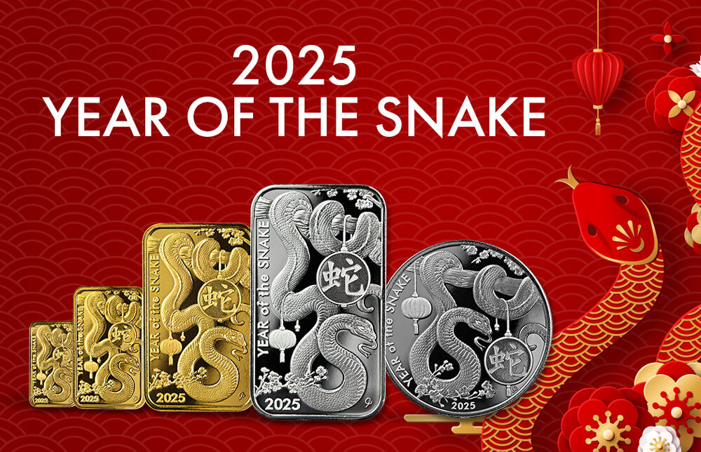 AsahiRefining's tweet photo. Introducing our latest release in the Lunar Calendar Series: 2025, Year of the Snake! 2025 marks the Year of the Wood Snake in the Chinese zodiac—a powerful symbol of wisdom and transformation. 
#YearOfTheSnake #LunarNewYear2025  #GoldBar #SilverRound #LunarCalendarSeries #Wisdom https://t.co/PA7ebij8Qd