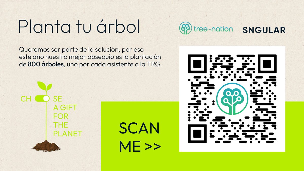 Cosas chulas de la #trg24: mis excompis de <a href="/sngular/">Sngular</a> como «obsequio de welcome pack» nos han regalado un árbol a cada asistente ^__^ 🌳