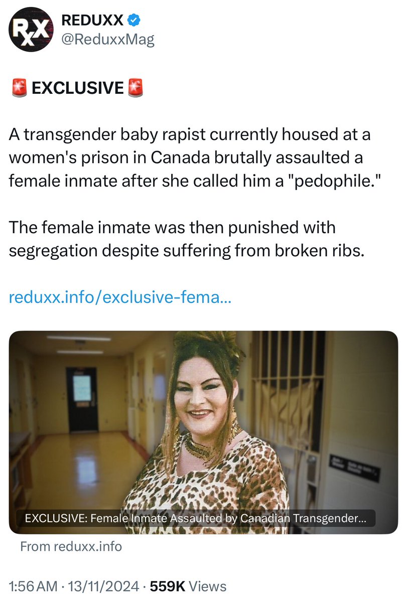 Trans activists get <a href="/reduxx/"></a> deplatformed by the likes of Patreon because they’re desperate for no one to know about the reality of their activism.

It’s baby r*pists in women’s prisons &amp; women punished for stating the damn obvious. Thats the reality.

reduxx.info/exclusive-fema…