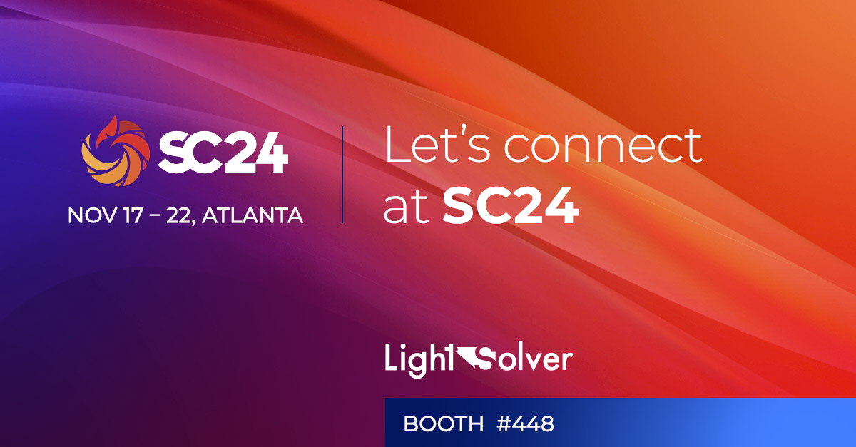 LightSolverCo's tweet image. #SC24 is next week! Don’t miss our CEO’s Exhibitor Forum presentation on Nov. 21 at 11am—she’ll be sharing how LightSolver is solving complex problems at the speed of light, featuring a real-world use case with @ANSYS LS-DYNA. bit.ly/3AALJoU 
#HPC #LaserComputing