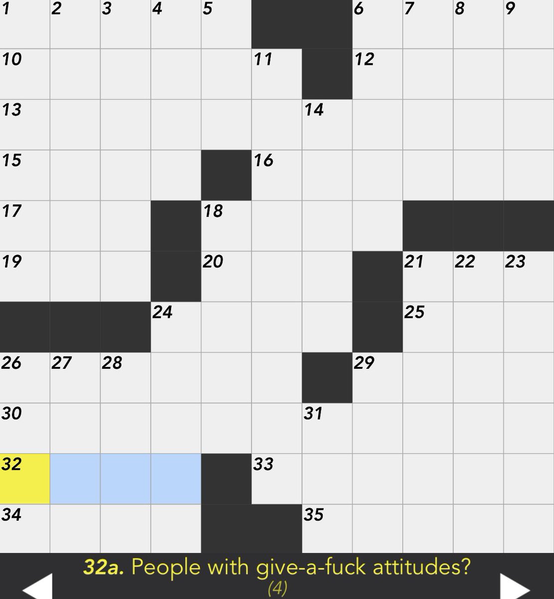 I was allowed off-leash and immediately wrote a dirty clue complete with the F bomb. Thanks <a href="/lilavcx/">Lil AVC X</a>! 😘