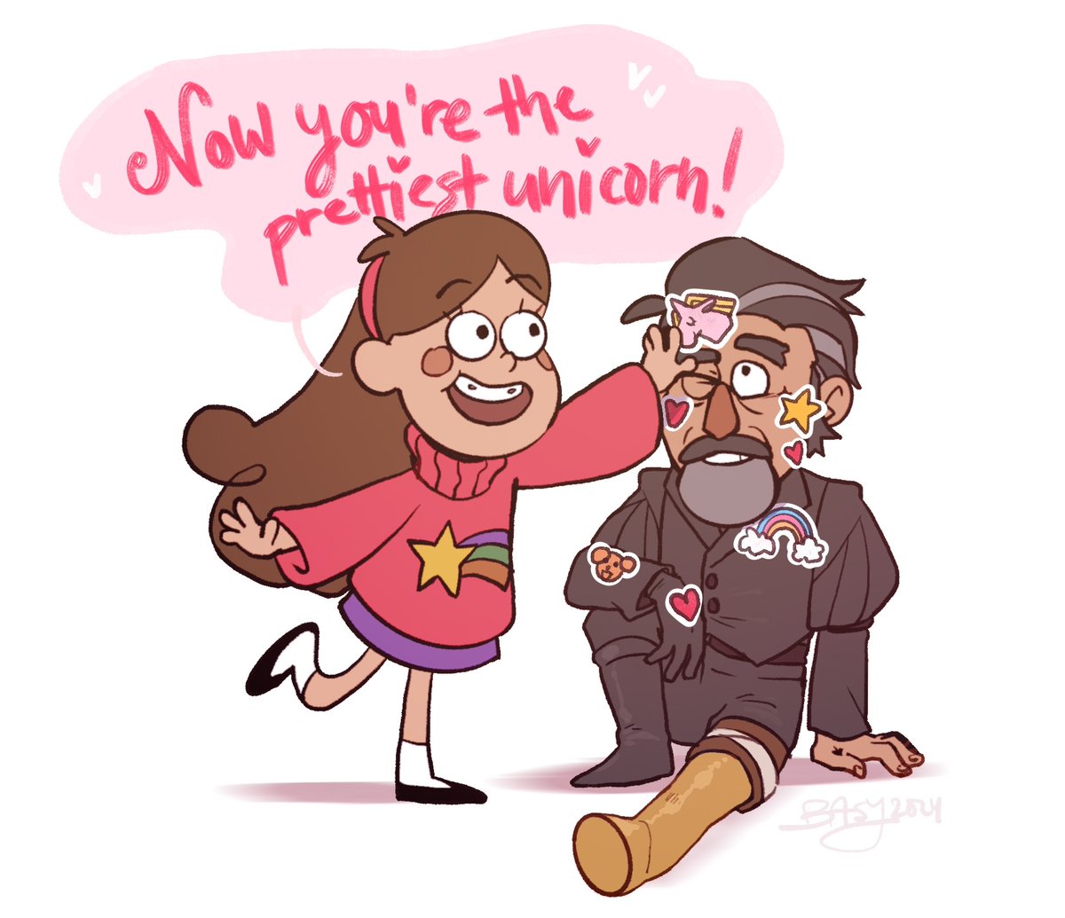 Discord musings led to this. Have Mabel putting Stickers all over Iz