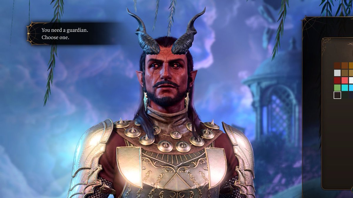 just wanted to use mods to have good reference images but i ended up starting a lil rolan origins run. i made his dream guardian his dad lool. i fear i have cooked