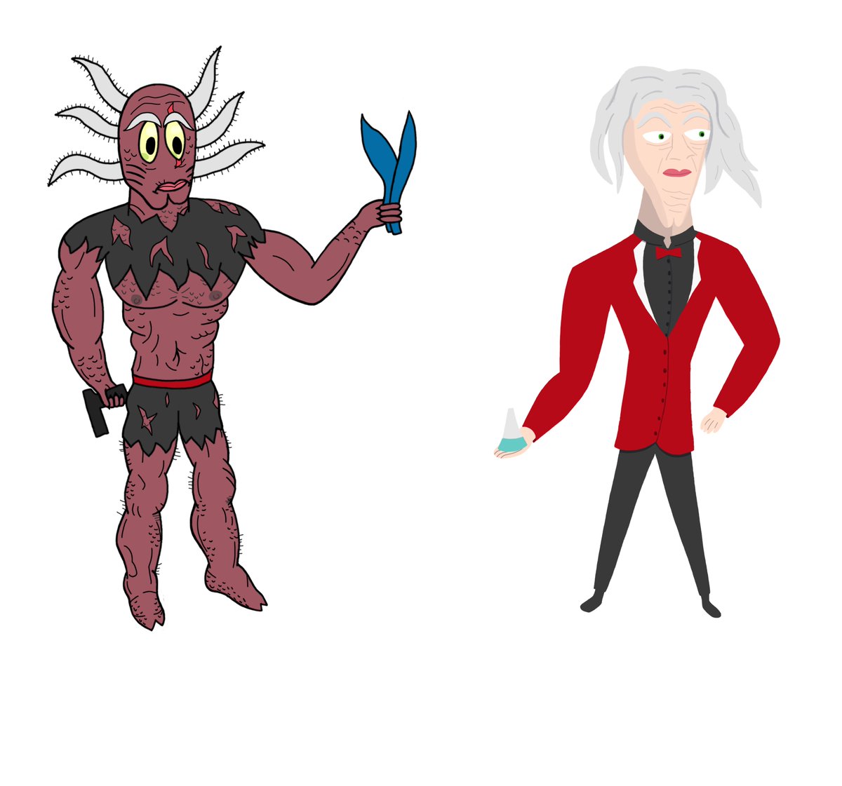 Doid_Draws's tweet photo. Some character design styles I did when creating an evil scientist dude 👨‍🔬😈

#characterdesign #digitalart #animation https://t.co/N25j3GCym0