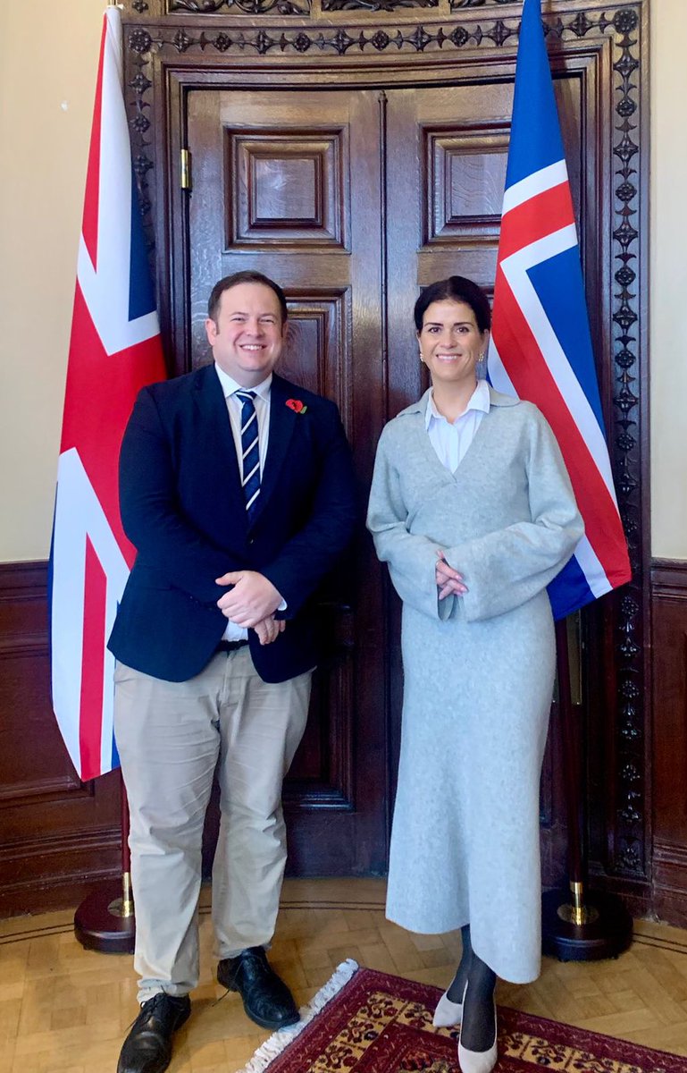 Stephen Doughty MP (@sdoughtymp) on Twitter photo From upholding Euro-Atlantic security to tackling climate change, the UK and #Iceland are working together for a safer, greener & more prosperous future.
Met with <a href="/thordiskolbrun/">รรณrdรญs Kolbrรบn Reykfjรถrรฐ Gylfadรณttir๐ฎ๐ธ</a> to discuss deepening ๐ฌ๐ง๐ฎ๐ธ collaboration on security & climate action, and our support for Ukraine. From upholding Euro-Atlantic security to tackling climate change, the UK and #Iceland are working together for a safer, greener & more prosperous future.
Met with <a href="/thordiskolbrun/">รรณrdรญs Kolbrรบn Reykfjรถrรฐ Gylfadรณttir๐ฎ๐ธ</a> to discuss deepening ๐ฌ๐ง๐ฎ๐ธ collaboration on security & climate action, and our support for Ukraine.