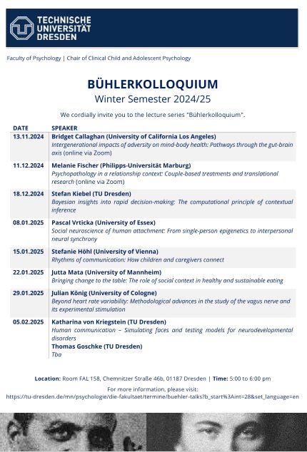 Anna-Lena Zietlow (@al_zietlow) on Twitter photo Join us online! We’re excited to welcome <a href="/Dr_BCallaghan/">Dr. Bridget Callaghan</a> tomorrow at the Bühlerkolloquium. 👇 Huge thanks to <a href="/pkanske/">Philipp Kanske</a> for sharing! <a href="/zietlow_lab/">Child and Family Mental Health Lab</a> @TUD_Science
<a href="/tudresden_de/">TU Dresden</a> Join us online! We’re excited to welcome <a href="/Dr_BCallaghan/">Dr. Bridget Callaghan</a> tomorrow at the Bühlerkolloquium. 👇 Huge thanks to <a href="/pkanske/">Philipp Kanske</a> for sharing! <a href="/zietlow_lab/">Child and Family Mental Health Lab</a> @TUD_Science
<a href="/tudresden_de/">TU Dresden</a>