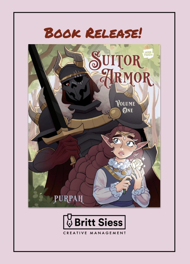 Breaking out our ballgowns today because SUITOR ARMOR Vol. 1 by <a href="/thepurpah/">Purpah @ Suitor Armor 🌹</a> has officially hit shelves!! If you need a little bit of fantasy and forbidden romance (we sure do!) be sure to grab a copy and join the celebration! #suitorarmor #purpah #fantasy ⚔️🩷