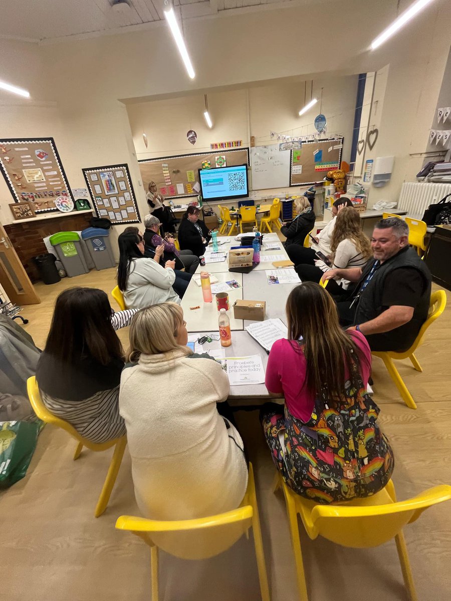 FMrsbaker's tweet photo. Staff highly engaged in professional learning to drive learning forward at Fochriw. @EAS_EarlyYears @fcwpa #enablinglearning https://t.co/rGejFpisxB