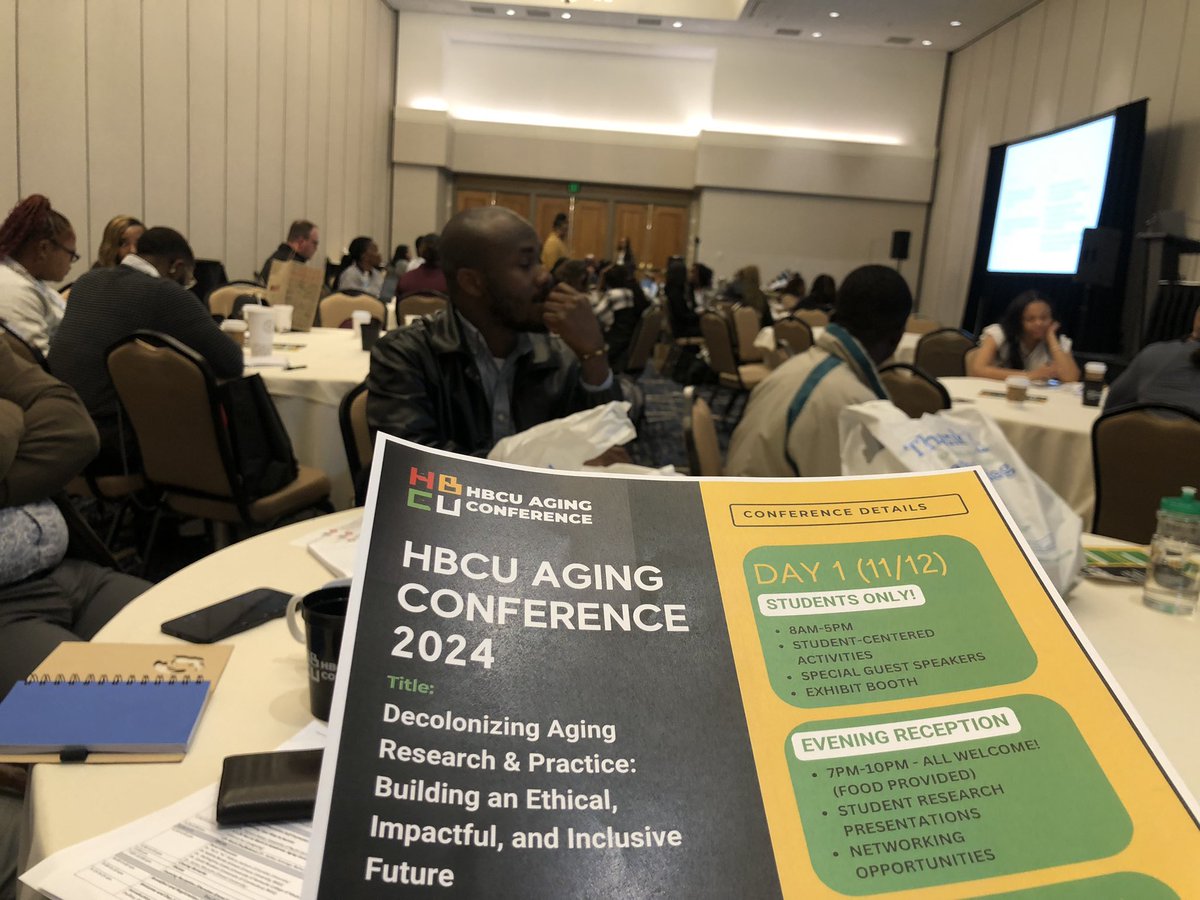 runciecwc's tweet photo. “Nobody teaches us how to balance humility with self-advocacy…Nobody shows us how we can be humble and confident at the same time”
-Dr Tamara Baker, speaking to #BlackGerontologists &amp; emerging scholars at HBCU Aging Conference by @geronsociety @BlackInGeron &amp; #HBCU SIG #GSA2024 https://t.co/ylBitmDVEV