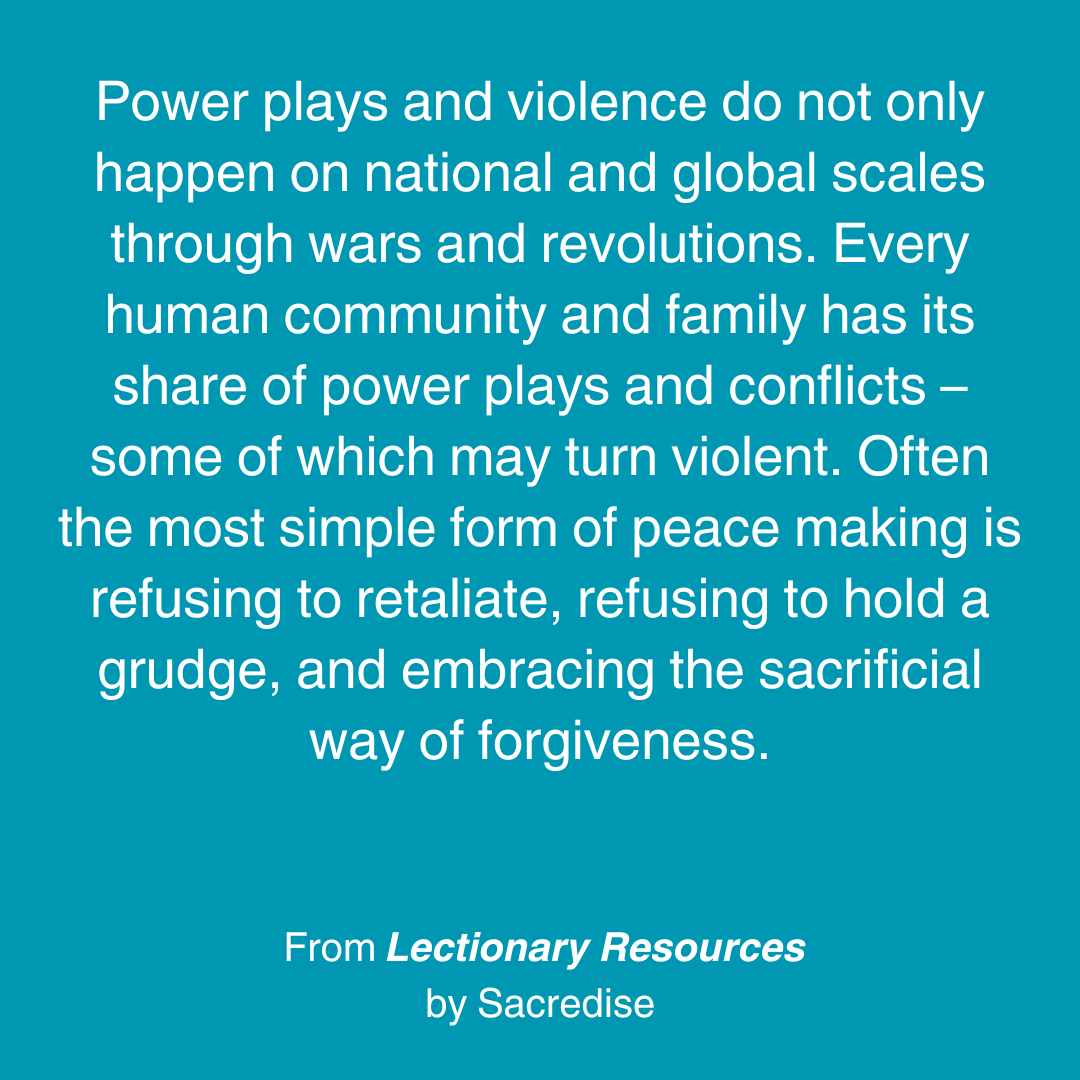 Sacredise's tweet photo. From Lectionary Resources by Sacredise.
https://t.co/x5L3cW1HnK

#Power
#PeaceMaking
#Proper28B https://t.co/9eBPCuPEdf