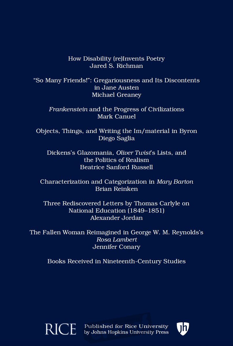 Did you miss the release of SEL's newest issue, 62.4?  👀  Check out the entire issue on the Nineteenth Century <a href="/ProjectMUSE/">Project MUSE</a> bit.ly/48EXUxp and watch this space as we highlight contributors!