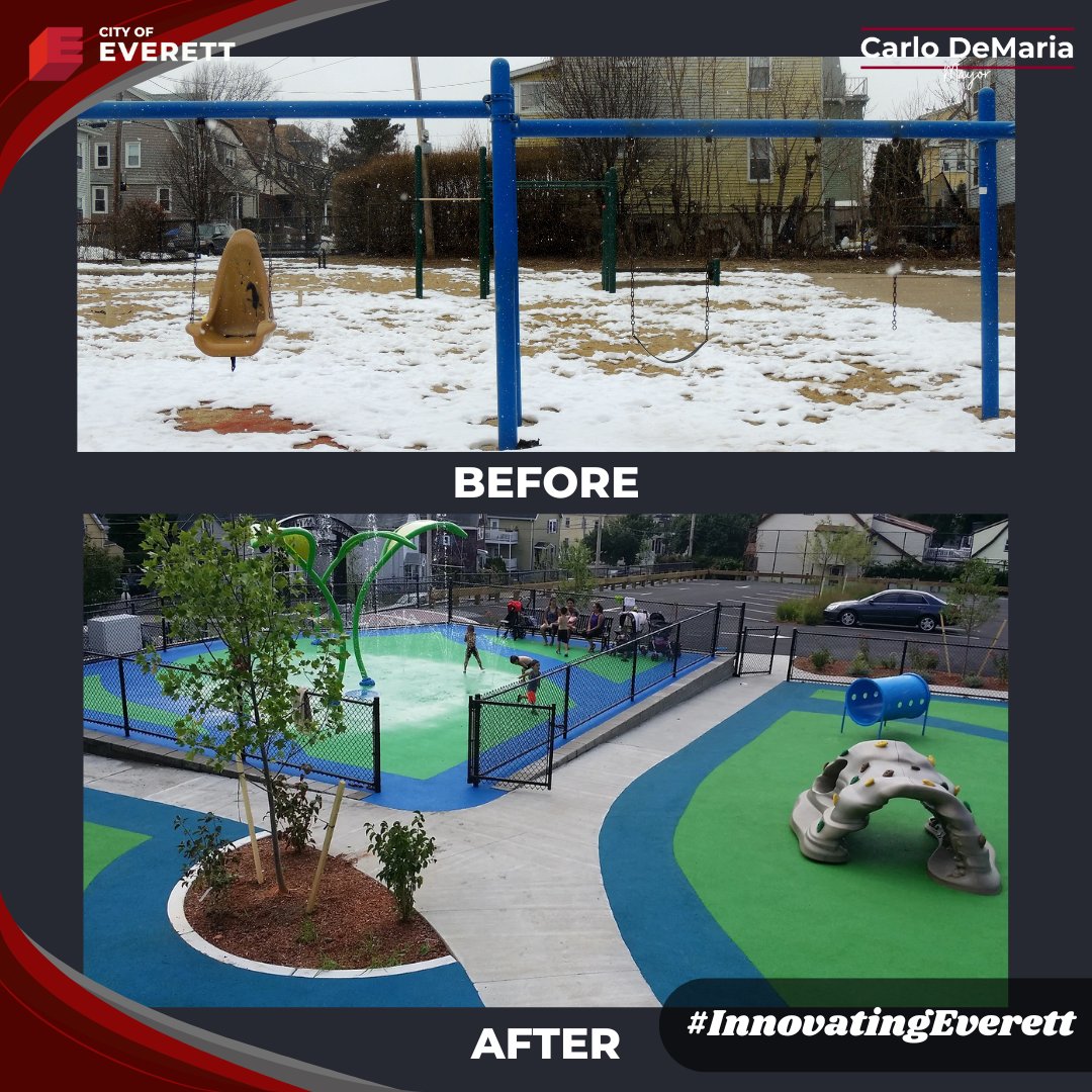 Mayor_DeMaria's tweet image. ✨ INNOVATING EVERETT ✨

Kicking off our new series highlighting the importance of our Capital Improvement Plan by spotlighting the improvements that were made to Herman Day Park.

#InnovatingEverett #EverettMA