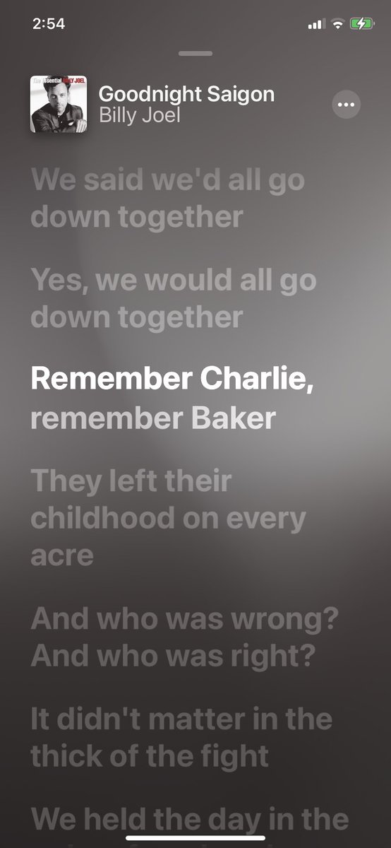 Amceltic1's tweet photo. Here’s a Charlie’s choice for you @BakersTweet ,,,, who else gets a mention in a Billy Joel song!!  Goodnight Saigon indeed ,,, https://t.co/FH1yjtJ300