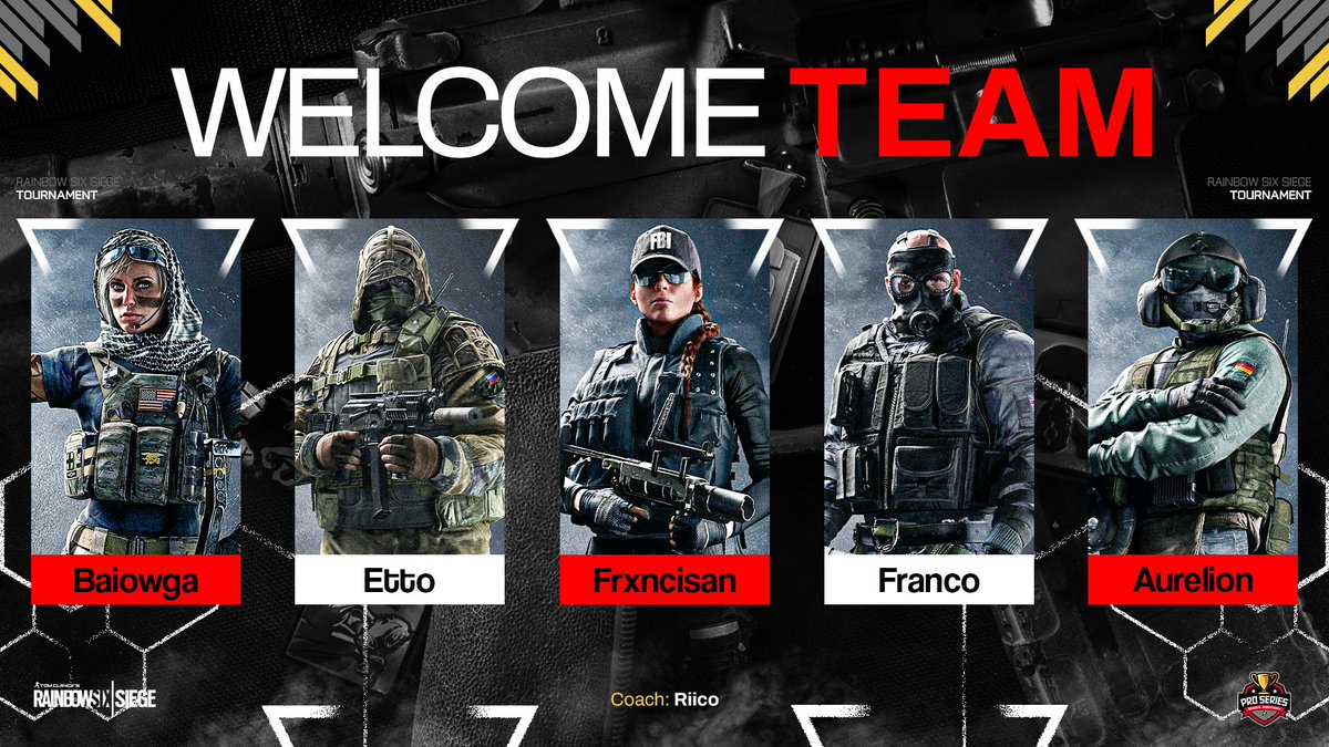 PBX PRO SERIES (@pbx_pro_series) on Twitter photo We can announce our next participant <a href="/PBX_ESPORT/">Project Black X Esport</a>
Please welcome:
Manager: <a href="/lorisqt_/">𝖑𝖔𝖗𝖎𝖘 | A̷7̷</a> 🇮🇹
Coach: <a href="/RiicoR6/">Riico | TSG</a> 🇮🇹
Player: <a href="/baiowga/">Tommaso🇮🇹 </a> 🇮🇹
Player: <a href="/EttoR6s/">Etto</a> 🇮🇹
Player: <a href="/AurelionR6/">Aurelion</a> 🇮🇹
Player: @flylikefranco 🇮🇹
Player: <a href="/frxnciSAN/">frxnciSAN</a> 🇮🇹
#FeelTheCompetition🔥 We can announce our next participant <a href="/PBX_ESPORT/">Project Black X Esport</a>
Please welcome:
Manager: <a href="/lorisqt_/">𝖑𝖔𝖗𝖎𝖘 | A̷7̷</a> 🇮🇹
Coach: <a href="/RiicoR6/">Riico | TSG</a> 🇮🇹
Player: <a href="/baiowga/">Tommaso🇮🇹 </a> 🇮🇹
Player: <a href="/EttoR6s/">Etto</a> 🇮🇹
Player: <a href="/AurelionR6/">Aurelion</a> 🇮🇹
Player: @flylikefranco 🇮🇹
Player: <a href="/frxnciSAN/">frxnciSAN</a> 🇮🇹
#FeelTheCompetition🔥