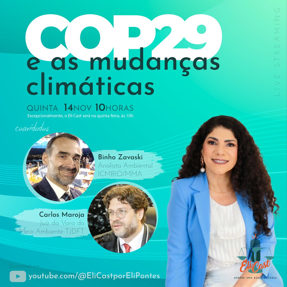 Nesta quinta-feira (14), a partir das 10h, o presidente da ASCEMA Nacional será um dos convidados do canal Eli Cast, de Eli Pontes, para falar sobre “COP 29 e as Mudanças Climáticas”. Assista!
youtube.com/@EliCastporEli…
#ReestrururaçãoJá #ServidoresnaLuta #10anosdeabandono #ASCEMA