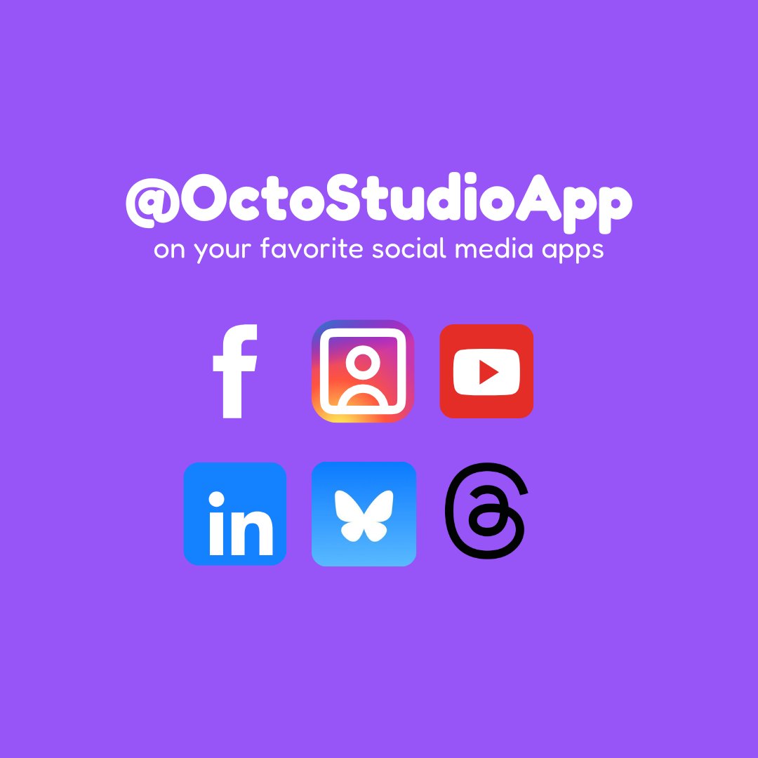 #OctoStudio has decided to stop posting on Twitter/X. 

We hope you’ll follow us on other platforms. We're <a href="/OctoStudioApp/">OctoStudio</a> on Facebook, LinkedIn, Instagram, Threads, and Bluesky.