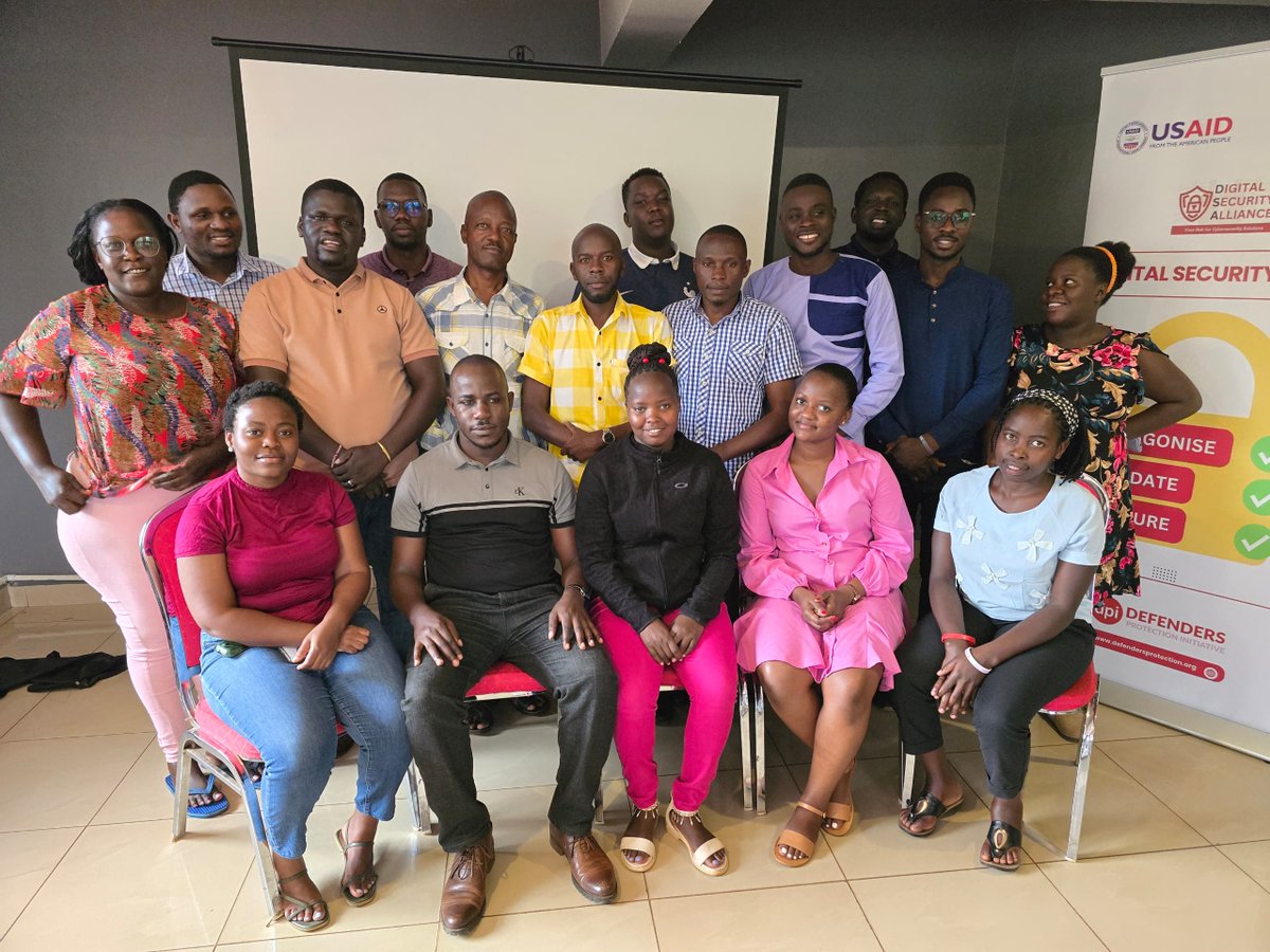 sdshoima's tweet photo. Digital insecurity remains an outstanding challenge amongst Uganda's Civil Society. With support from @defprotection, @sdshoima participated in the Digital Security Alliance (DSA) training where our I.T Officer took lead. We believe this will strengthen Albertine CSOs. https://t.co/mNLNj3JpPL