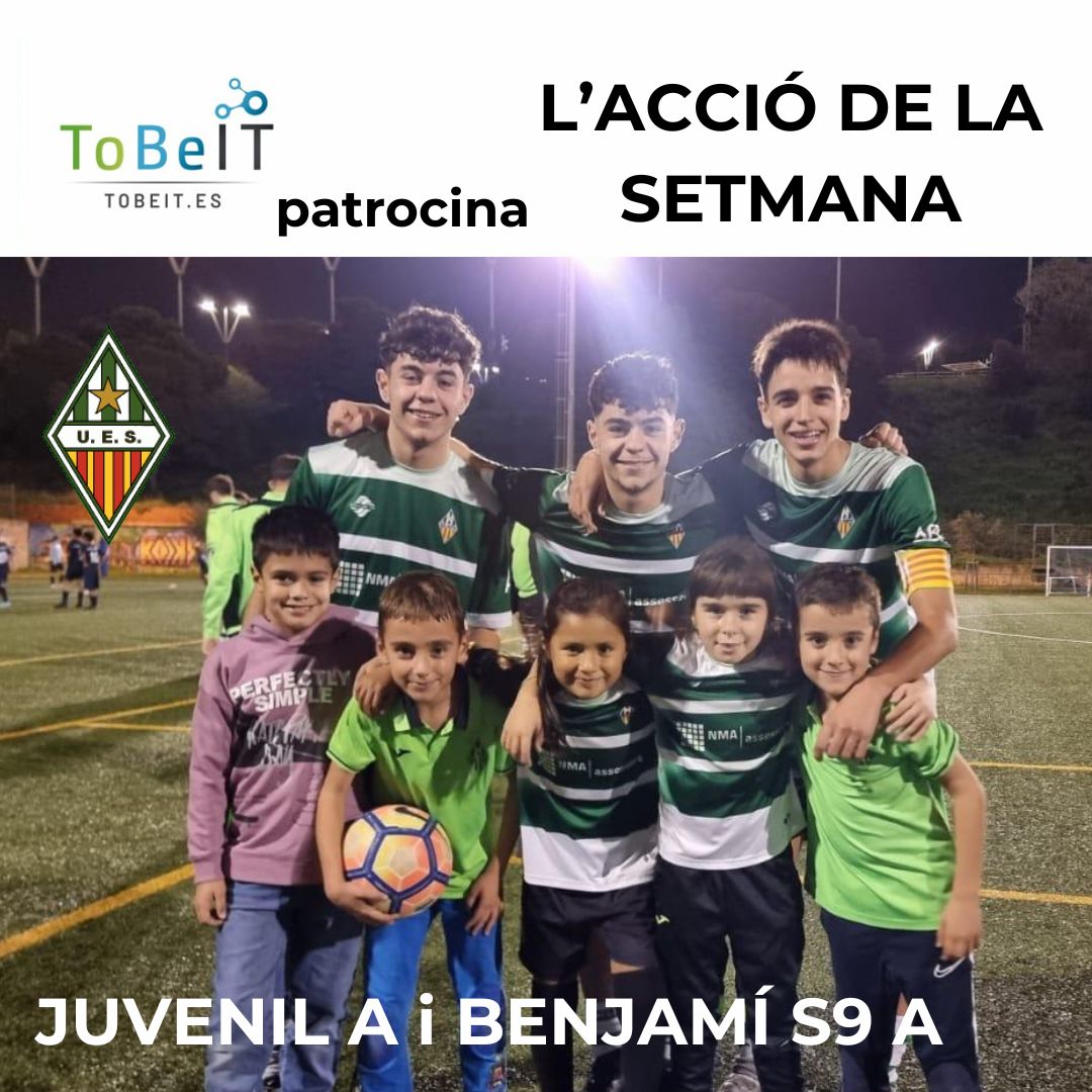 uesants's tweet photo. #TOBEIT PATROCINA L’ACCIÓ DE LA SETMANA
Aquesta setmana volem destacar el companyerisme i les sinergies que hi ha entre els diferents equips del club.
Com exemple la fotografia conjunta dels dos alevins i la fotografia dels juvenils que entrenen als benjamins de la casa. https://t.co/3fEtTnGCj8