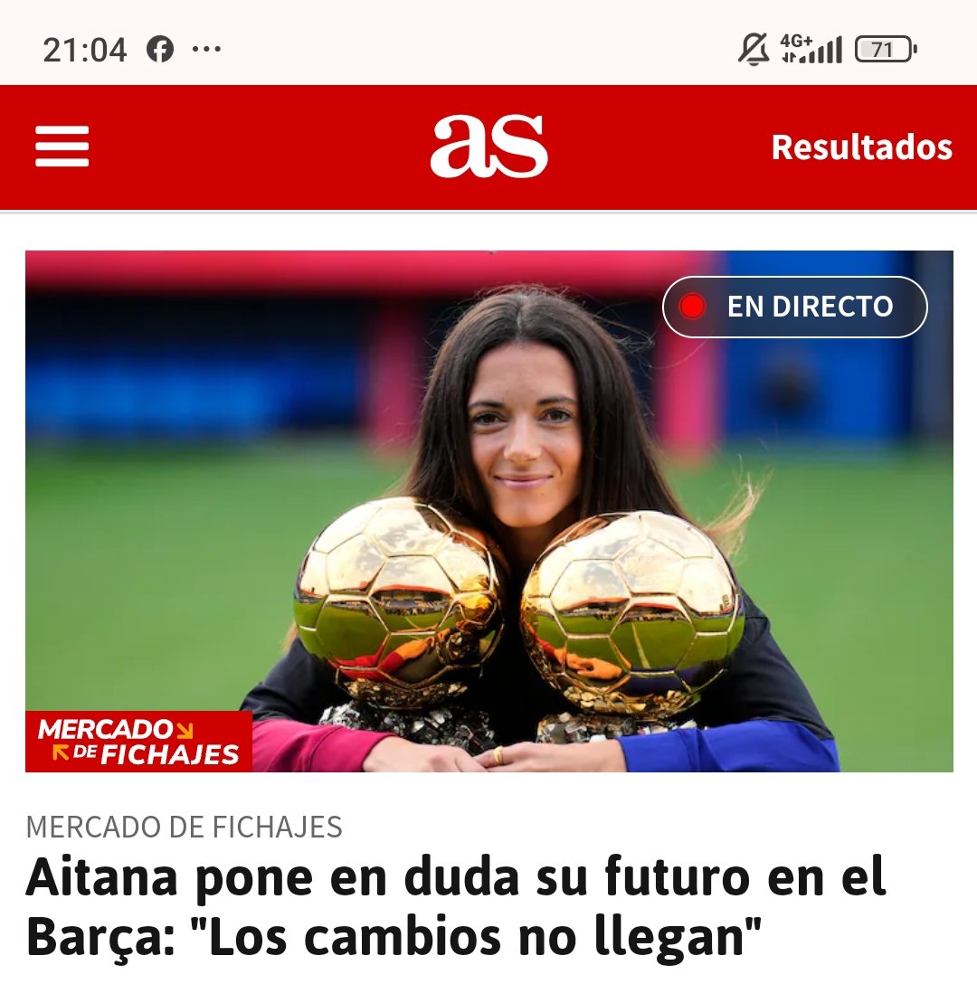 Nada da más vergüenza que un periodista como Lucía Ropero. Si leéis las declaraciones <a href="/AitanaBonmati/">Aitana Bonmatí Conca</a> se refiere a que la que no evoluciona es la liga. Pero la periodicucha de <a href="/diarioas/">Diario AS</a>  ha decidido tirar mierda con su titular engañabobos. Debería devolver el título de periodismo.
