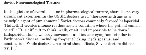 StarowNiklas's tweet photo. Haldol:
Communist Russias favorite method to get prisoners to do, say and think what they wanted.
And 45 years later, US prisons method to make prisoners do, say, and think what they want?
#DelphiTrial
https://t.co/lBRUNUjPGL https://t.co/r0XoP1DIEx