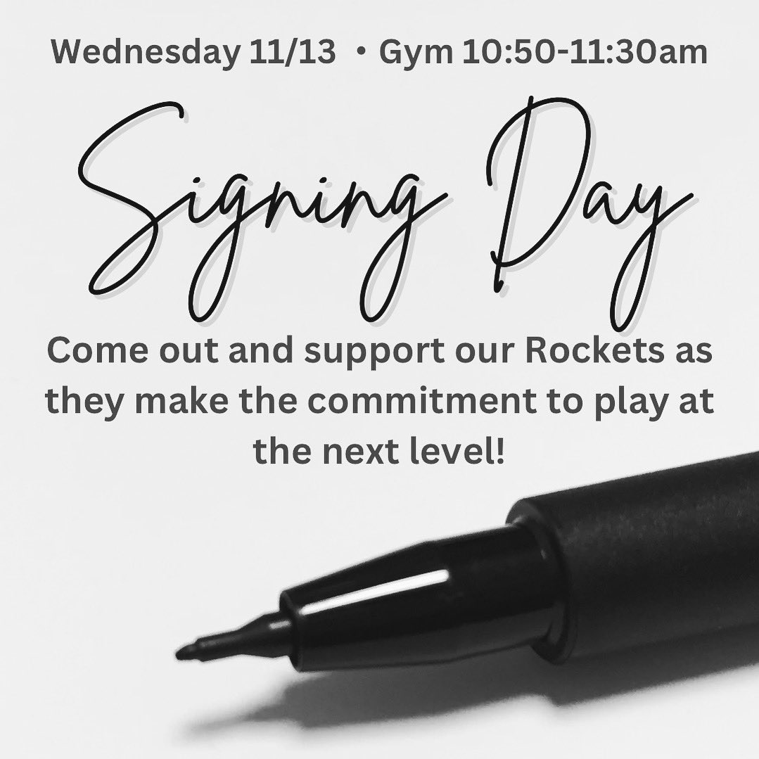 Coach Tanya (@coachtanyarm) on Twitter photo Hey Rockets! Celebrate our Rockets from <a href="/RocketsVBALL/">Rockets Volleyball</a> <a href="/rmfockey/">RM Field Hockey</a> <a href="/RMGirlsSoccer/">RMGirlsSoccer</a> <a href="/GandhiTeaches/">Akshay Gandhi</a> <a href="/RMLax/">Rockets Lacrosse</a> & #RMGLAX as they commit to play at the next level!
Come out to support them! Ceremony starts promptly at 10:50am & ends at 11:30am!! All are welcome!!! 🚀💛🖤♥️🚀 Hey Rockets! Celebrate our Rockets from <a href="/RocketsVBALL/">Rockets Volleyball</a> <a href="/rmfockey/">RM Field Hockey</a> <a href="/RMGirlsSoccer/">RMGirlsSoccer</a> <a href="/GandhiTeaches/">Akshay Gandhi</a> <a href="/RMLax/">Rockets Lacrosse</a> & #RMGLAX as they commit to play at the next level!
Come out to support them! Ceremony starts promptly at 10:50am & ends at 11:30am!! All are welcome!!! 🚀💛🖤♥️🚀