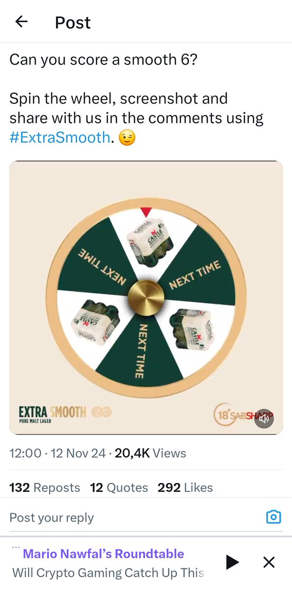 adesmithey's tweet photo. @DoubleMaltSA #ExtraSmooth Got it. A extra smooth catch https://t.co/Bx9WBsnM25