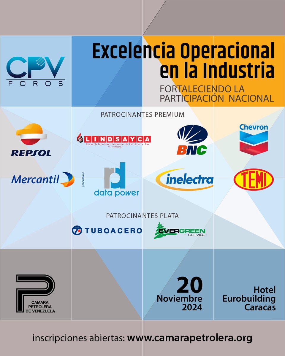 Estamos a pocos días de nuestro evento CPV Foro Nacional 2024 “Excelencia Operacional en la Industria, Fortaleciendo la Participación Nacional”.

Para garantizar su participación llene el formulario a través del siguiente enlace forms.gle/KgAajE6egsBc9o…