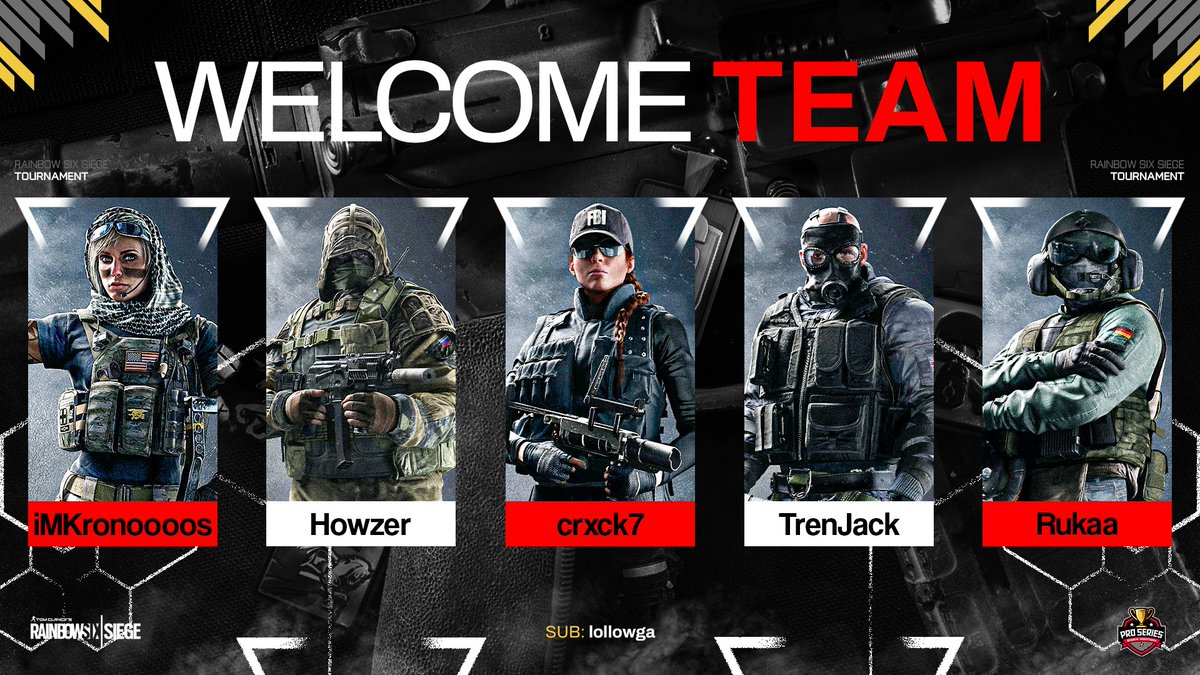 PBX_PRO_SERIES's tweet image. We can announce our next participant @BlindOwlsGG  

Please welcome:

Manager: @Jekigno 🇮🇹

Player: @imkronosr6 🇮🇹
Player: @howzxr 🇮🇹
Player: @RukaaR6 🇮🇹
Player: @9Jacopo7 🇮🇹
Player: @zAlee88 🇮🇹
Sub: @lollowga 🇮🇹

#FeelTheCompetition🔥