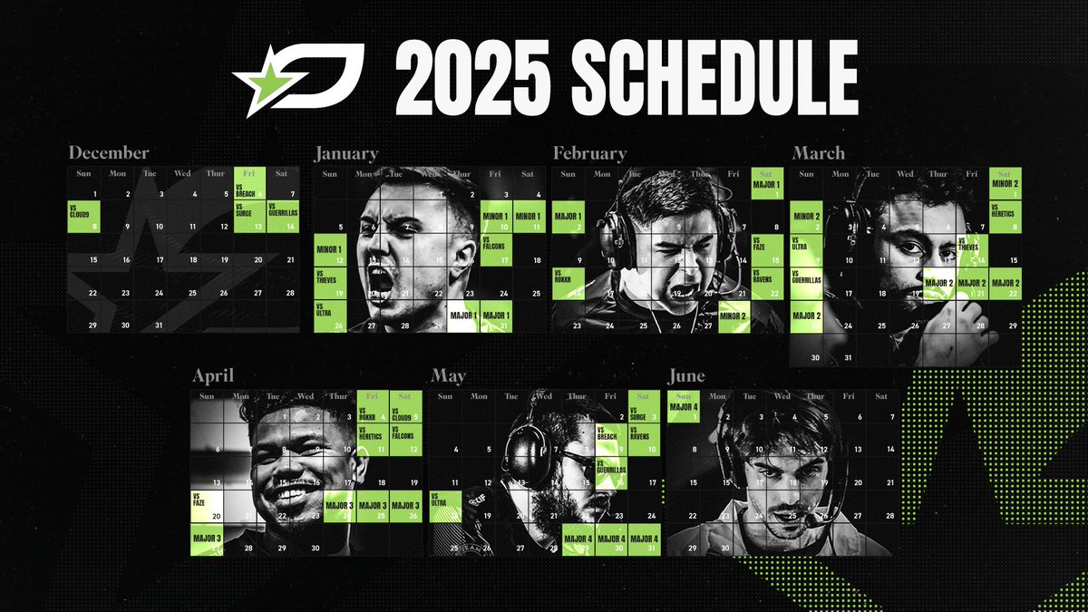 Our schedule for the 2025 season.

#BrickByBrick | #CDL2025