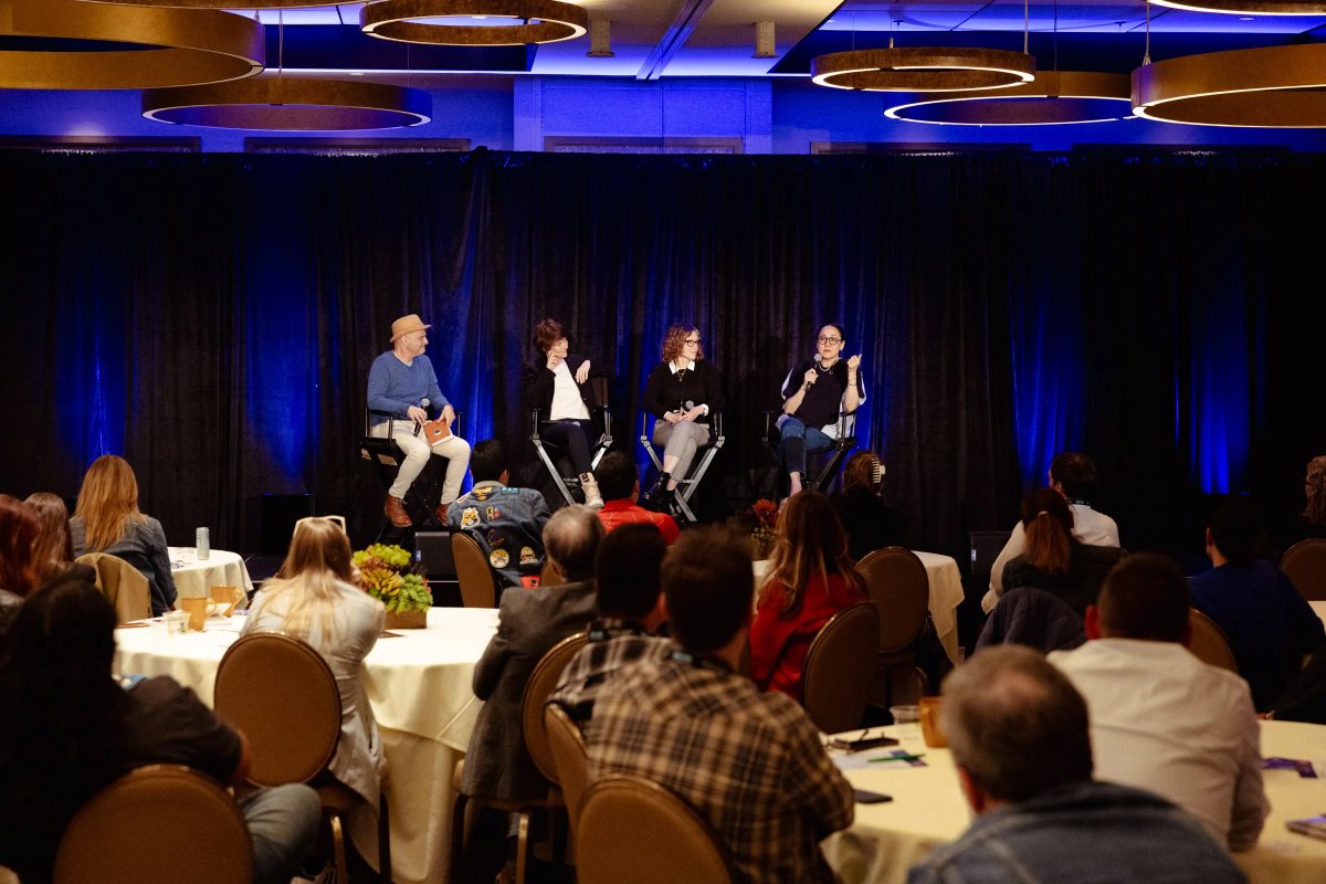 SonyAnimation's tweet photo. We were honored to have Sony Animation President Kristine Belson join @animag's #WorldAnimationSummit stage alongside fellow studio heads Margie Cohn (DreamWorks Animation) and Ramsey Naito (Paramount/Nickelodeon Animation) for a conversation on the animation industry. https://t.co/Rnh1dgPX40
