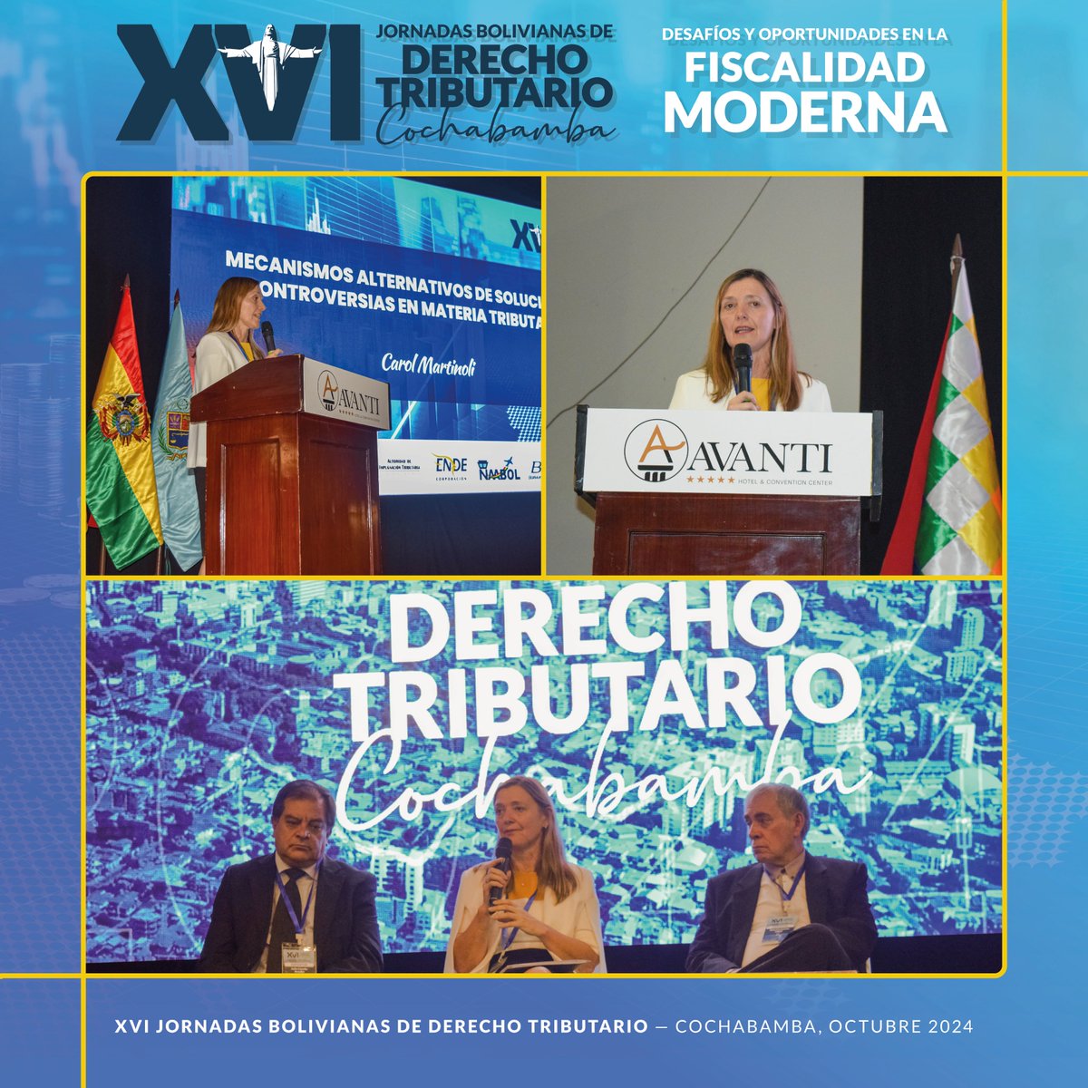 egppbol's tweet photo. Agradecemos a los destacados expositores por compartir su conocimiento en las XVI Jornadas Bolivianas de Derecho Tributario, realizadas los días 24 y 25 de octubre de 2024.

Alberto Barreix @aldocenturion @AlfredoCollosa @MartinoliCarol

#EGPP #XVIJornadasdeDerechoTributario #AIT https://t.co/cFhJWGLo3W