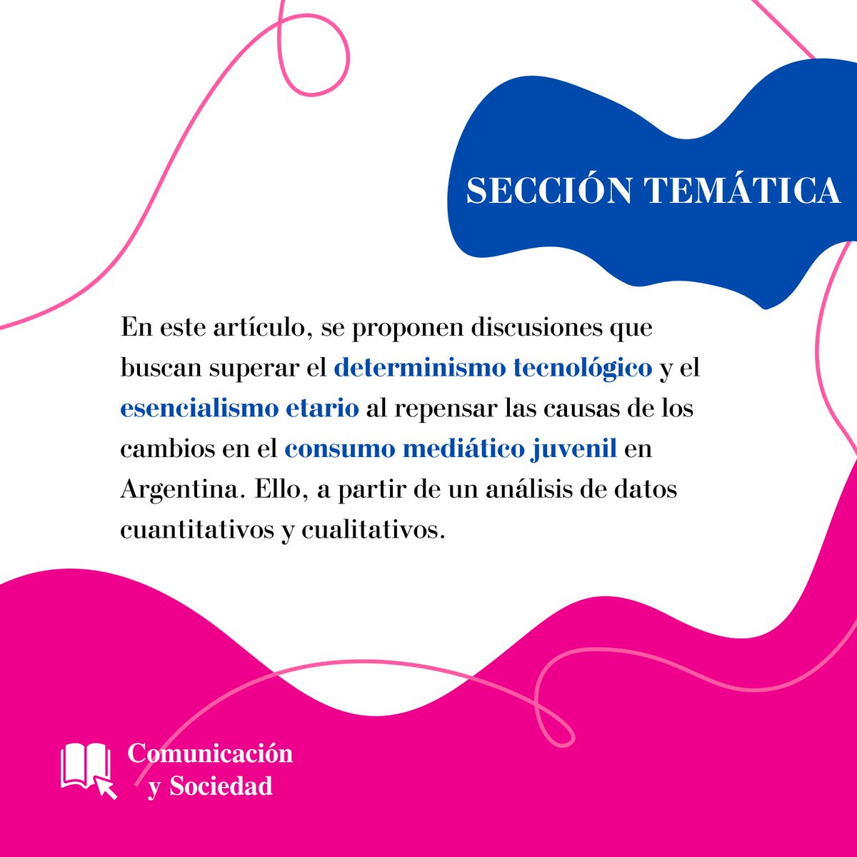 📊 Este estudio sobre el #ConsumoAudiovisual en la juventud argentina muestra, más allá del determinismo tecnológico y el esencialismo etario, cómo los medios tradicionales se adaptan a nuevas dinámicas. 🔗 doi.org/10.32870/cys.v… 

 #JuventudArgentina #RCyS #Audiencias