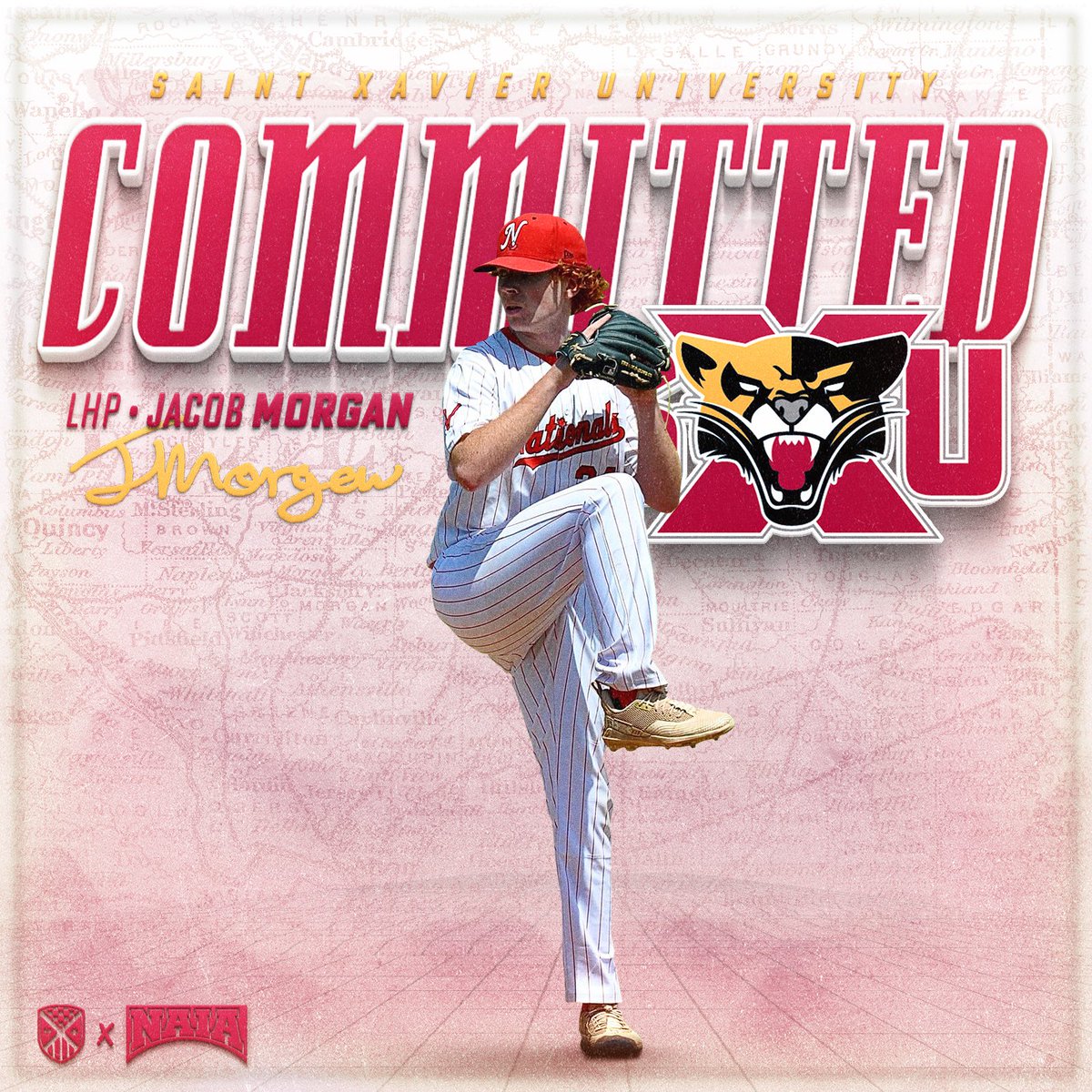 jacobmorganbsbl's tweet photo. I am extremely blessed to announce my commitment to continue my education and play college baseball at Saint Xavier University. I would like to thank my parents, family, friends, coaches, and teammates for their never ending love and support. #GoCougs⚾️🐾 
@SXUBaseball @NatsOnt https://t.co/fU0x8PCEaU