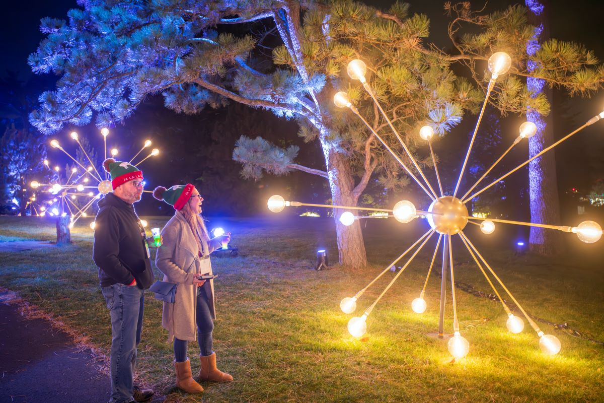 Raise a glass to the start of this year’s Illumination! Join us this Friday, Nov. 15 for IllumiBrew, the ultimate kickoff to the Arboretum’s holiday lights season. Discover an amazing selection of 15 3-ounce pours from 40+ local breweries, all set against the magical glow of