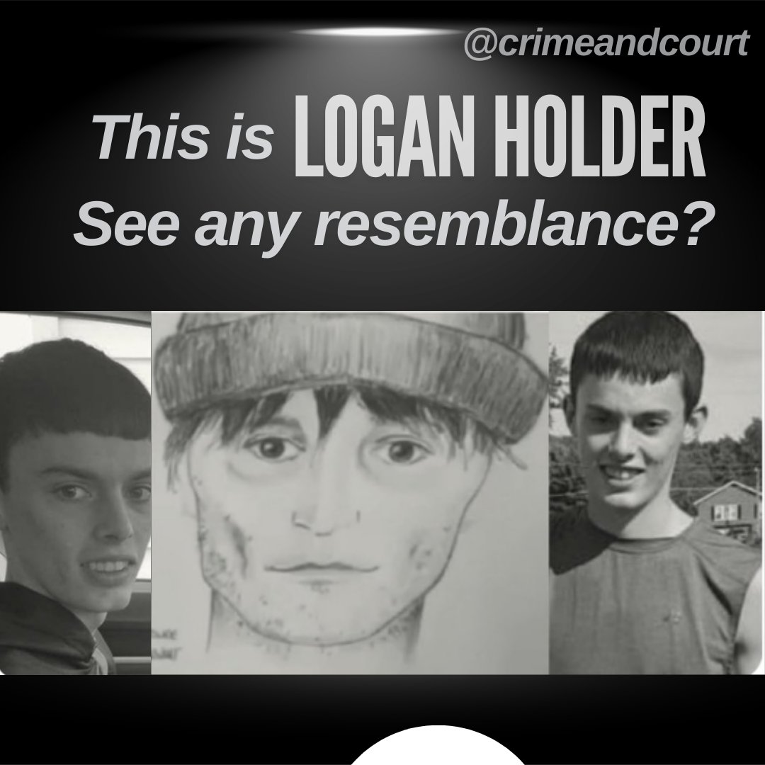 CrimeandCourt's tweet photo. How’s this for nexus? Logan Holder, Brad’s son, was dating #AbbyWilliams at the time. 

Also, take a look at this police sketch, based on the description given by an eyewitness, of yet another possible suspect on the #MononHighBridge that day. See any resemblance? /5 https://t.co/N3QhQJfIrz