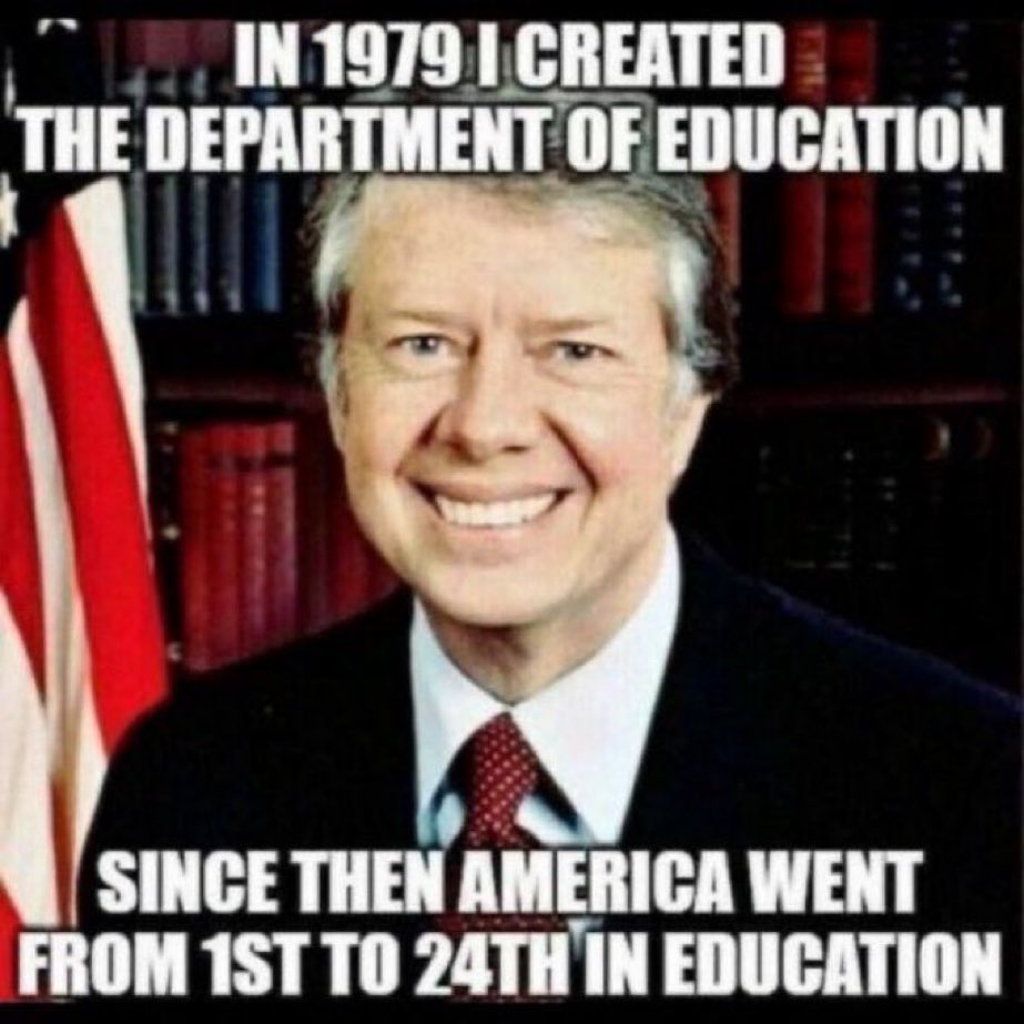 MTSancho's tweet photo. @DavidShuster The money still exists, the states can fund and better manage those programs in public schools (universities go can kick rocks). Plus, dollars spent on education have not had a positive correlation with outcomes. https://t.co/GVFws2AefQ
